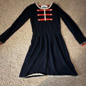 Mini Boden Icons "The Royal Couple" Navy Sweater Dress (11-12Y)